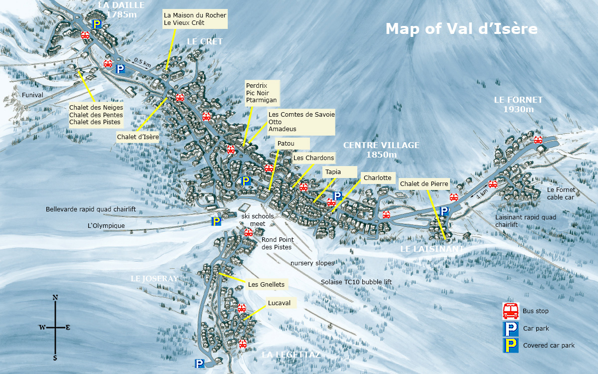 Map of Val d’Isère