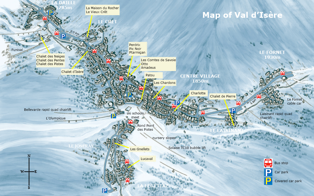 Map of Val d’Isère